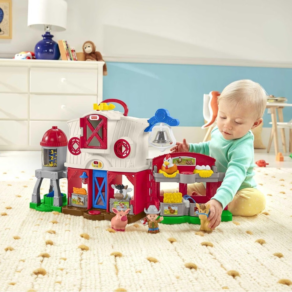 Little People Caring for Animals Farm Smart Stages Playset